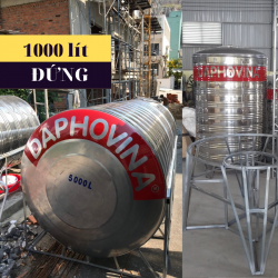 Bồn nước inox 1000 lít đứng Daphovina chất lượng  bán tại Nha trang, Diên khánh , Ninh hòa, Cam ranh, Khánh hòa