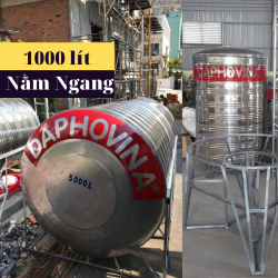 Bồn nước inox 1000 lít ngang Daphovina chất lượng  bán tại Nha trang , Diên khánh , Ninh hòa, Cam ranh, Khánh hòa