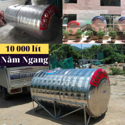 Bồn nước inox 10 000 lít ngang Daphovina chất lượng  bán tại Nha trang, Diên khánh , Ninh hòa, Cam ranh, Khánh hòa