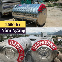 Bồn nước inox 2000 lít ngang Daphovina chất lượng  bán tại Nha trang , Diên khánh , Ninh hòa, Cam ranh, Khánh hòa