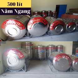 Bồn nước inox 500 lít ngang Daphovina chất lượng bán tại Nha trang , Diên khánh , Ninh hòa, Cam ranh, Khánh hòa